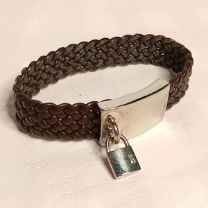 bracelet Lock & key braided 7"
